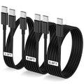3-Pack Black [3.3FT+6.6FT+6.6FT] 60W USB C to USB C Cable, Type C Fast Charging Cable for iPhone 16 15 Pro Plus Pro Max，for Galaxy S24 S23, for iPad Pro/Air, for MacBook Pro/Air and More