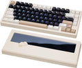KEEBMONKEY WOBKEY Rainy 75 CNC Aluminum HMX/JWK/Cocoa Switches Triple-Mode Connectivity Mechanical Keyboard with Superior Acoustics, RGB/PP/Mirrored Glass/3500mAh/Violet Switch (Standard - White)