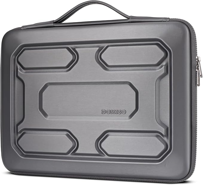 DOMISO 15.6 inch Laptop Sleeve with Handle Shockproof Waterproof EVA Protective Case for 15.6" Yoga 720 IdeaPad 310 320 ThinkPad T570/Legion 5 Gen 6/HP Envy 15/15.6" Notebooks, Dark Grey
