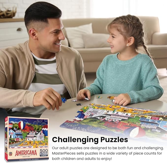 MasterPieces - 500 Piece Jigsaw Puzzle, Large EZ Grip Shapes, The Bird’s Nest, Fun for Adults, Seniors, Family, Kids, 19.25" x 26.75"