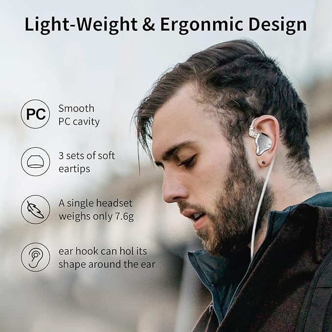 KZ ZS10 Pro in Ear Monitor,Bass KZ Earbuds,4BA 1DD Wired Earbuds Headphone Multi Driver IEM Earphone for Systerm,IEM Headphone on Stage in Ear Monitor for Singer Guitarist (Glare Blue, No Mic)