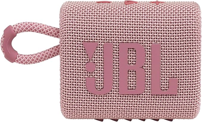 JBL Go 3 - Portable Mini Bluetooth Speaker, big audio and punchy bass, IP67 waterproof and dustproof, 5 hours of playtime, speaker for home, outdoor and travel (Pink)