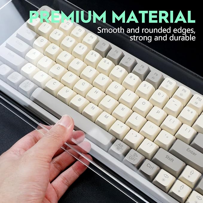 Cabilock Keyboard Cover Transparent Case- Proof: Monitor Storage Protector: Protector for Cat, in Touching - Bridge Standard Proof Accessories from Stand Size Acrylic Tablet Keyboard Dust Cover