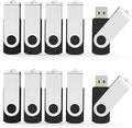 Aiibe 32GB USB 3.0 Flash Drive 10 Pack 32GB USB Flash Drives Bulk Thumb Drive USB Drive USB Stick Jump Drive 32GB 3.0, Black