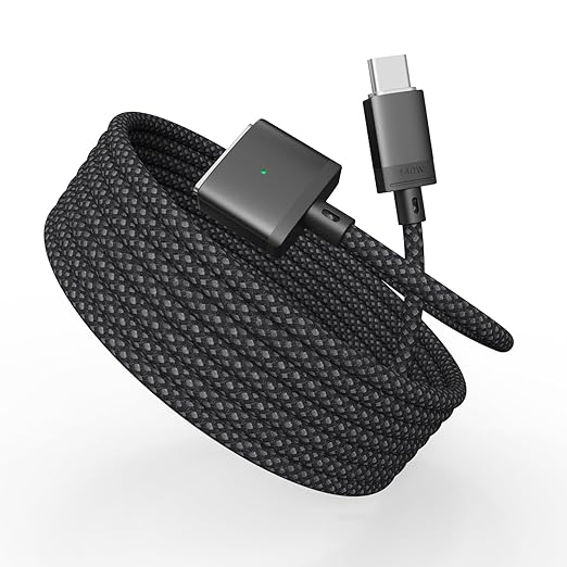 USB-C to Magnetic 3 Cable 140W for M4 MacBook Air Pro Charger, Magnetic Safe 3 Cable for MacBook Air (15''/13'' M4 2025, M3 2024, M2 2023, M2 2022), Pro (16"/14" 2024/2023/2021) 6.6ft