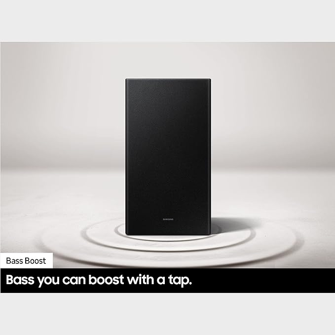 Samsung HW-C450 2.1ch Soundbar w/DTS Virtual X, Subwoofer Included, Bass Boost, Adaptive Sound Lite, Game Mode, Bluetooth, Wireless Surround Sound Compatible