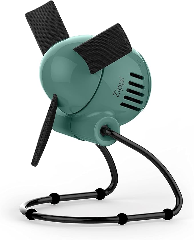 Vornado Zippi Small Personal Fan, Foldable Cooling for Desk, 2 Speed Settings, Soft Nylon Blades, Directable Airflow, Compact Design, Perfect Fan for Office and Bedroom, Multiple Color Options, Green