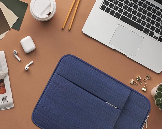 Lacdo Laptop Sleeve Case for 16 inch New MacBook Pro M4/M3/M2/M1 Pro/Max A3403 A3186 A2991 A2780 A2485 A2141 2024-2019 | 15 inch Microsoft Surface Laptop 7th Copilot+PC, 6 5 4 3 Computer Bag, Blue