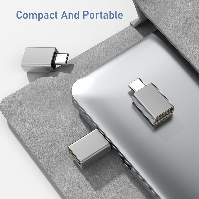 Basesailor USB C to USB Adapter 3Pack,USBC Male to USBA 3.0 Female Adapter,Type C Thunderbolt 4 OTG Converter for Apple MacBook Pro,Mac Book,iPad,Microsoft Surface Go,Samsung Galaxy S25 S24,iPhone 17
