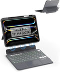 EIP Keyboard Case for iPad Pro 13 inch M4 (2024), 13” Magnetic Detachable Keyboard with Patented Stylus Shortcuts, Adjustable Stand, Seven-Color Backlit [Not for Pro 12.9” 3-6th] [Not for Air 13”].