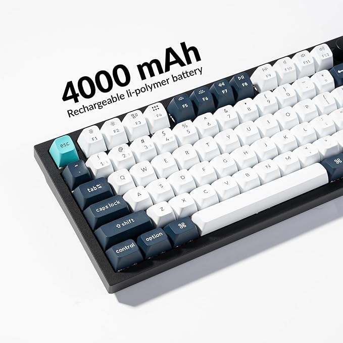 Keychron Q6 Max QMK/VIA Bluetooth Wireless /2.4 GHz/USB-C Wired Custom Mechanical Keyboard, Full Size Programmable Knob RGB Backlit Hot-Swappable Gateron Banana Switch for Mac Windows Linux - Black