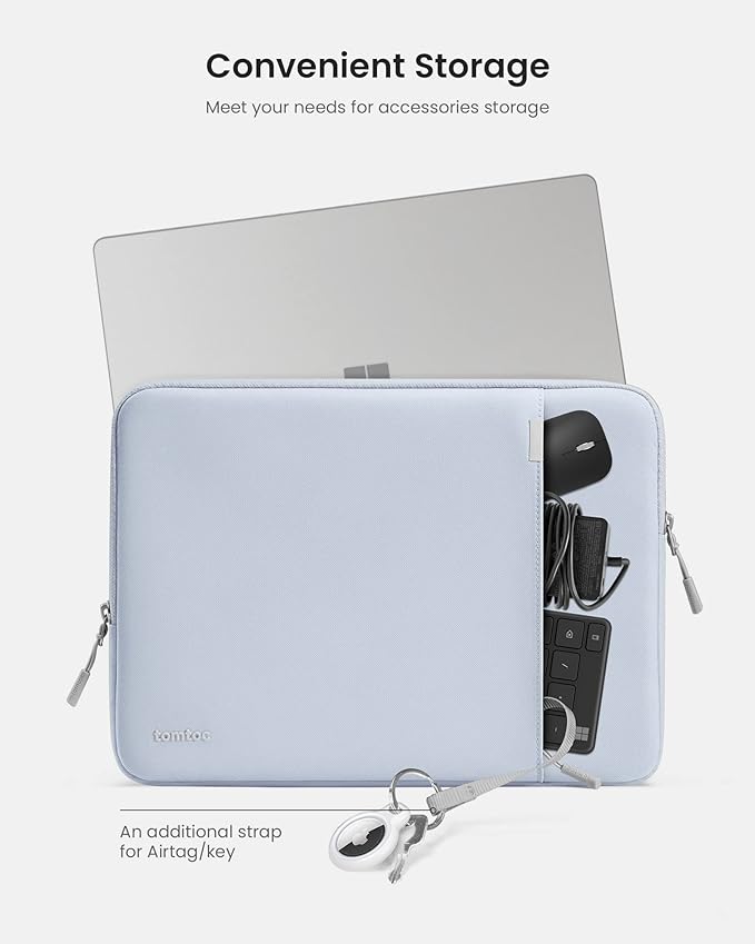tomtoc 360° Protective Laptop Sleeve for 13.5-14.4 Inch Surface Laptop Studio/6/5/4/3, Surface Book, Water-Resistant Laptop Case for Acer Aspire/Swift 14, ASUS Vivobook/Zenbook 14, Jumper EZbook X3