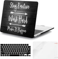 iCasso for MacBook Air 13 inch Case 2025 2024-2022 Release M4 A3240 M3 A3113 A2681 M2 with Liquid Retina Display, Hard Plastic Shell for Mac Air 13.6, Keyboard Cover&Screen Protector, Stay Positive