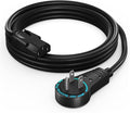 Maximm Monitor Computer Power Cord 6 Ft Flat Plug 360° Rotating PC Cable 3 Prong for, Desktop, Printer, Scanner, 16 AWG NEMA 5-15P to IEC13 - UL Certified
