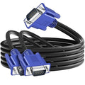 PASOW VGA Splitter Cable (No Screen Extension) 1 Male to 2 Male Dual Monitor Y Adapter 1080P Full HD for projectors, HDTVs, Monitors (3 Feet) - Only for Screen Duplication - Work for Identical Monitor