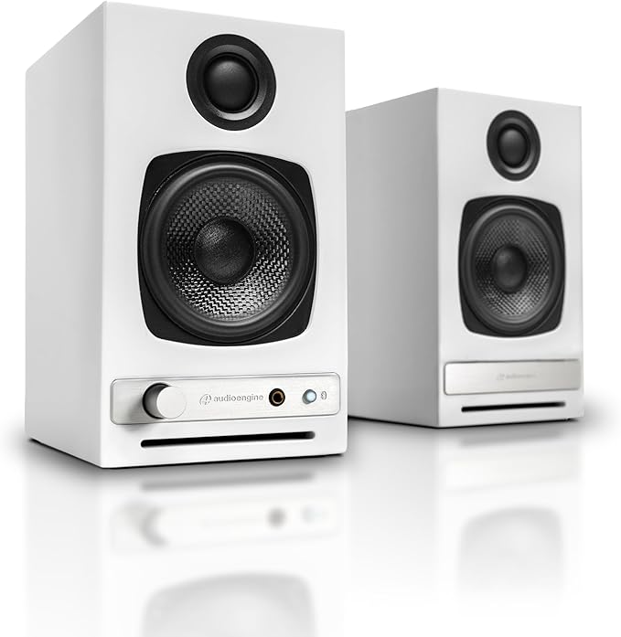 Audioengine A2-HD (HD3) Wireless Bluetooth PC and Computer Desktop Speakers with aptX HD - USB, RCA, Headphone Compatible