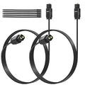 Adoreen Ultra-Thin Slim Digital Optical Audio Cable 6 FT/2 Pack, Fiber Optic Toslink SPDIF Cord Gold-Plated High-Speed Flexible & Durable for TV Soundbar Home Theater Game Console PS4 Xbox +Ties