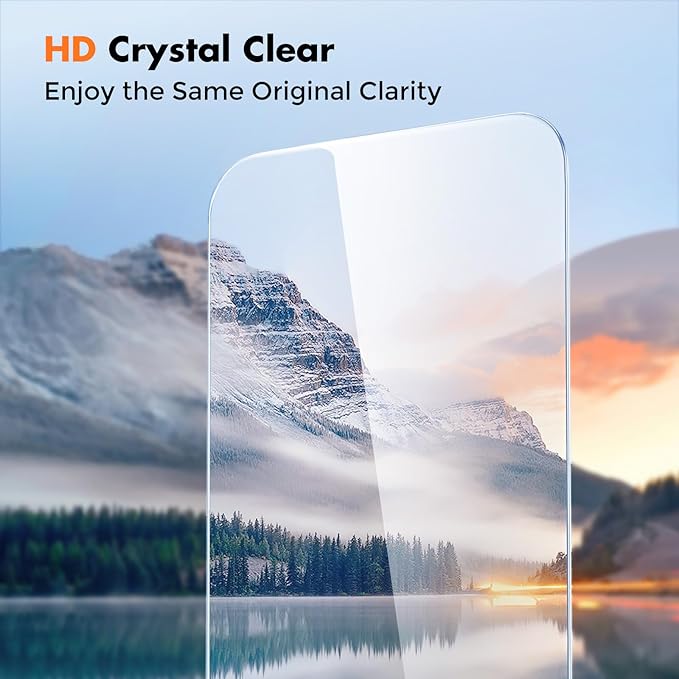 UNBREAKcable Shatterproof Tempered Glass Screen Protector for iPhone 15 Pro Max [3-Pack][Easy Installation Frame] [9H Hardness] [99.99% HD Clear] [Bubble Free] for Apple 6.7”