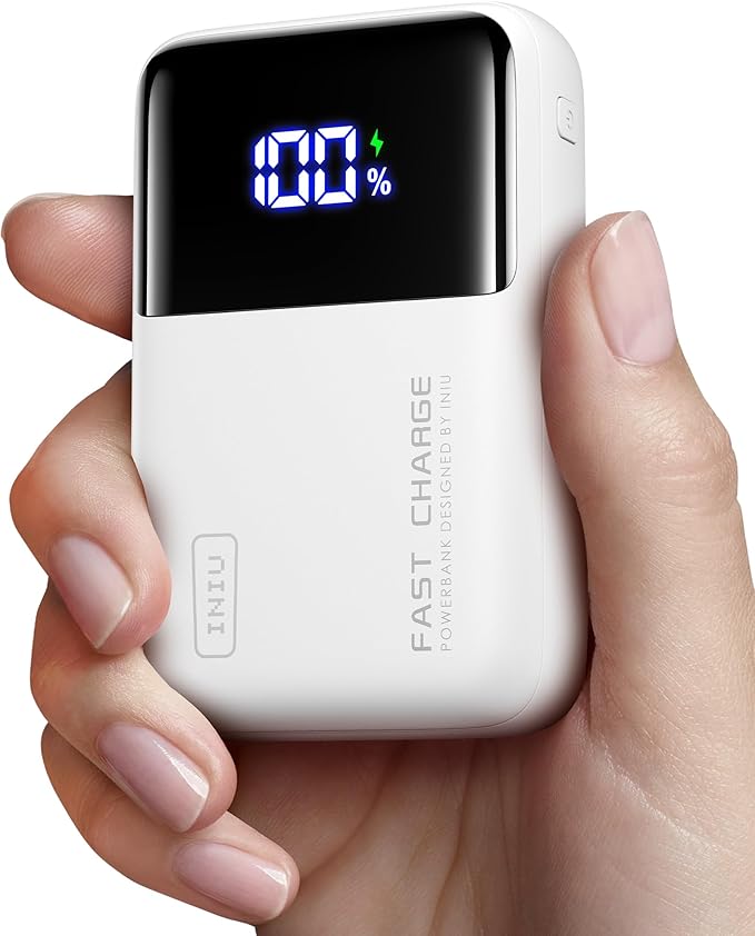 INIU Power Bank, 25000mAh 100W High Capacity Laptop & Phone Portable Charger, Fast Charging Flight Cruise Ship Family Essentials Traveling Powerbank for College Student Traveler Teen Boys Girls, White