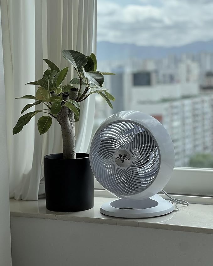 Vornado 660 Large Whole Room Air Circulator Fan with 4 Speeds and 90-Degree Tilt, 660-Large, White