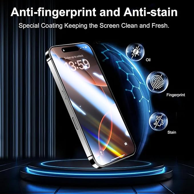 OneFish Full Edge Coverage Tempered Glass Screen Protector for IPhone 11 Pro Max/IPhone Xs Max 6.5 inch 2 Pack Edge Reinforcement, Self-Aligning Installation, Case Friendly Privacy Screen Protectors