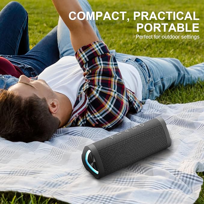 Vanzon V40 Bluetooth Speakers, Wireless Portable Bluetooth Speaker with IPX7 Waterproof, 24H Playtime, 24W Stereo Sound and TWS Dual Pairing, Great Choice for Gift