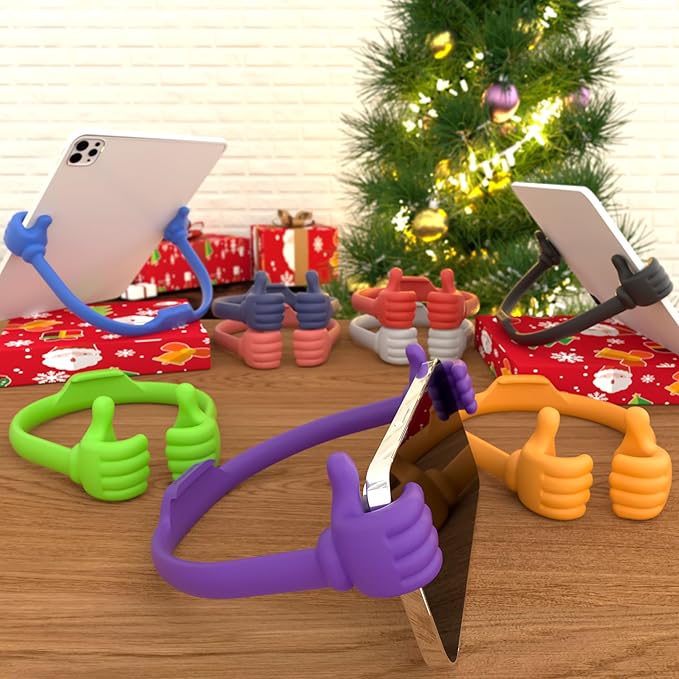 Honsky Cell Phone Stand Holder 2-Pack,Thumbs Up Lazy Phone Stand,Universal Adjustable Flexible Dock for All Phones & Tablets,Cute Stocking Stuffer Gift for Teen Girls,Red