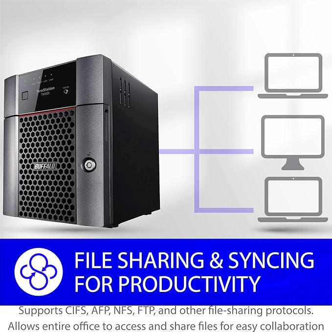 BUFFALO TeraStation 3420DN 4-Bay SMB 16TB (2x8TB) Desktop NAS w/Hard Drives Included Network Attached Storage