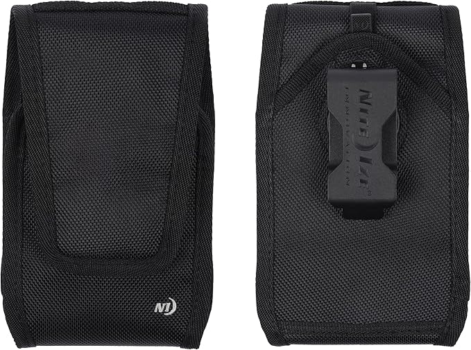 Nite Ize Clip Case Cargo Universal Rugged Phone Holster - Holster for Men's & Women's Belts - Utility Belt Pouch - Phone Accessories - XX-Large, Black