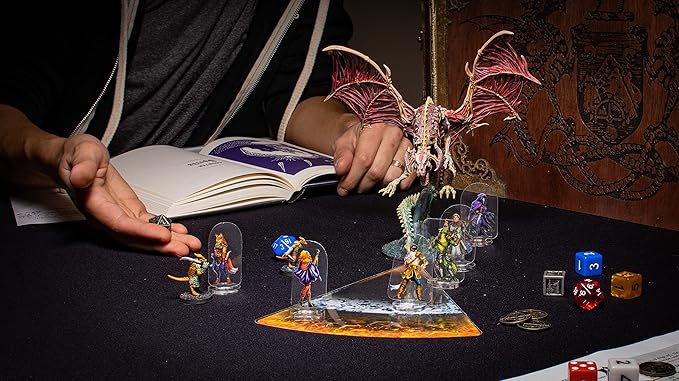 Arcknight Flat Plastic Miniatures: Demon Blood; 62 Unique Infernal-Themed Minis for DND 5e and Pathfinder; Affordable, Skinny Figurines for Dungeons and Dragons and Other Tabletop RPG Games