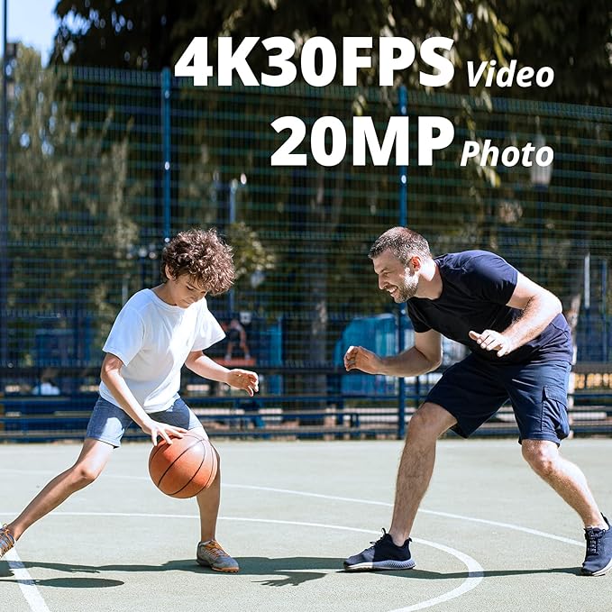 AKASO Brave 4 Pro Action Camera with Waterproof Floating Hand Grip Bundle - 4K30 20MP Ultra Hd EIS 131ft Underwater Camera 5xZoom Touch Screen WiFi Remote Control with Helmet Carry Bag Accessories Kit