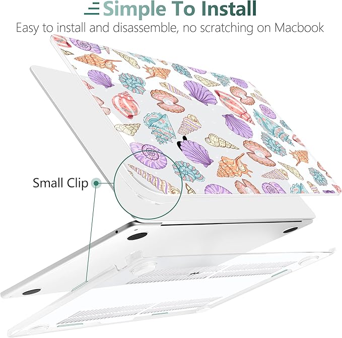 TWOLSKOO Compatible with M4 MacBook Air 15 inch Case 2025-2023 Released Model M4 A3241 M3 A3114 M2 A2941, Plastic Hard Shell & Screen Protector & Keyboard Cover & Type C Adapter, Colorful Shells