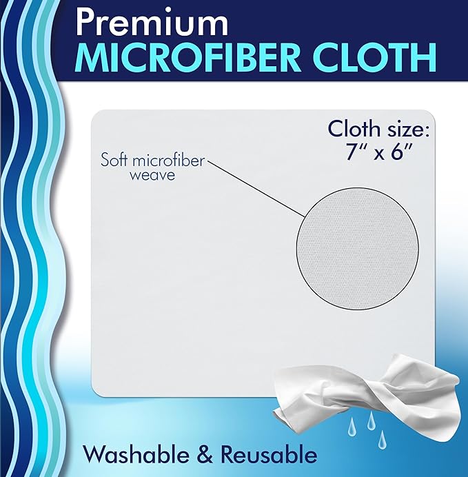 Portable Lens Cleaner Kit – Travel Size with Premium Cleaning Solution, Refillable Spray + Microfiber Cloth, Safe for All Lenses, Compact & On-The-Go