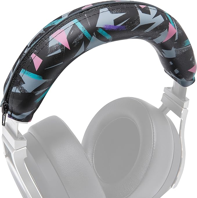 WC BandZ Virtuoso V2 - Silicone Headband Cover for Corsair Virtuoso Headphones by Wicked Cushions | Machine Washable, No More Flaking Leather | for Virtuoso Wireless, XT, and SE | 90's Black