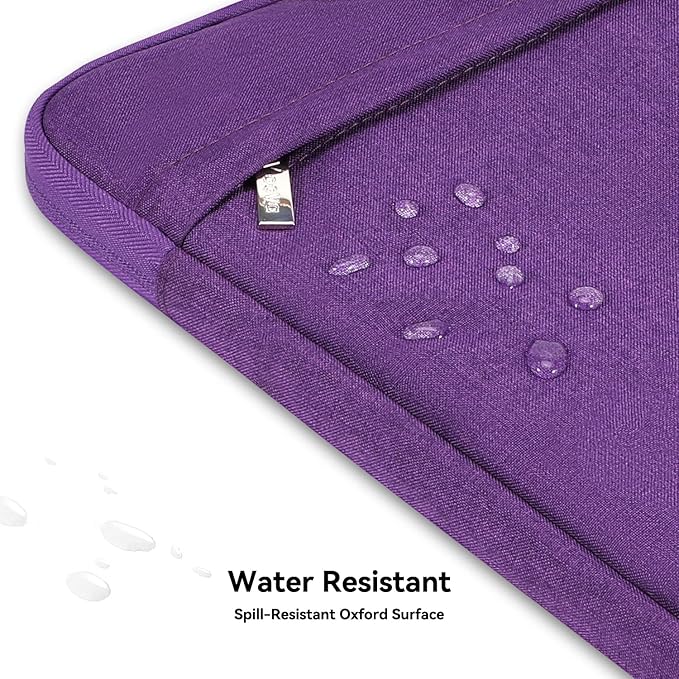 Voova Laptop Bag 13 14 Inch for Women, Waterproof Computer Sleeve Carrying Case with Shoulder Straps & Handle Compatible with Macbook Air 13 M2/M3/M4, MacBook Pro 13/14, HP Chromebook 14, Purple