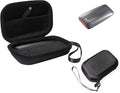 InGo Portable SSD Case - Compatible with SanDisk 1TB Extreme & Samsung X5 - Thunderbolt 3 - Carabiner, Mesh Pocket, Elastic Strap