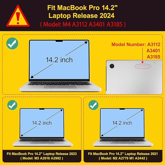 Tuiklol for MacBook Pro 14 Inch Case 2024-2021 Release M4 A3112 A3401 A3185/M3 A2918 A2992/M2 A2779/M1 A2442 Pro/Max,Hard Shell Case with Keyboard Cover & Screen Protector for Touch ID,Winter Flower