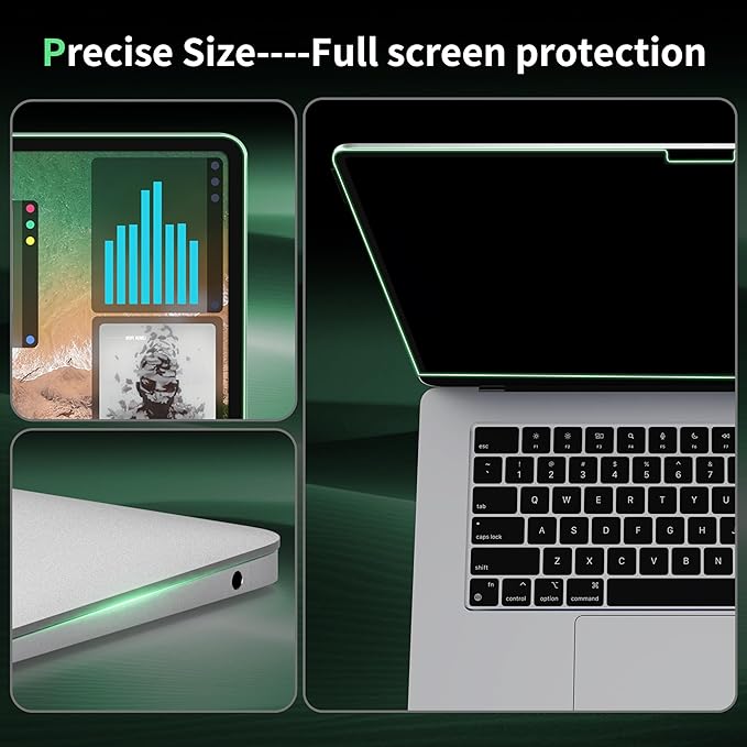 Privacy Screen for MacBook Pro 14 Inch M1/M2/M3/M4(2021-2024)-A2918 A2992 A2442 A2779,Anti Blue Light Glare Filter Removable Computer Protector, Monitor Shield Laptop Film With Camera Cover