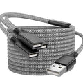6.6FT USB A Male to 3 Female Extension Cable, USB Splitter 1 in 3 Out Support Charging and Data Transfer for Printer/Keyboard/Flash Drive/PlayStation/Laptop/LED Etc(Black)