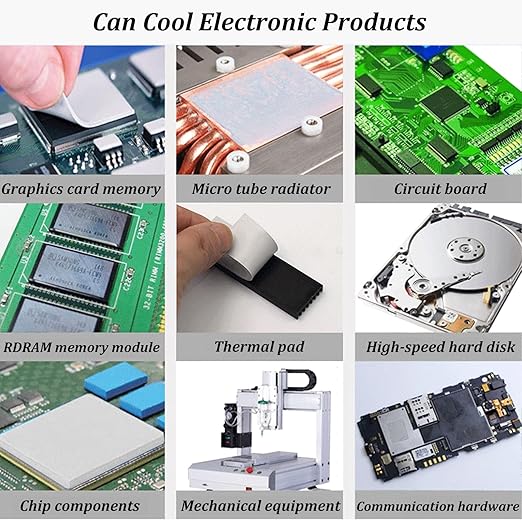 Thermal Pad 14.8 W/mK, 120x120x3mm, Non Conductive Heat Resistance High Temperature Resistance, Silicone Thermal Pads for Laptop Heatsink GPU CPU LED Cooler (3mm)