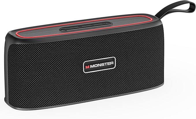 Monster Shock Portable Bluetooth Speaker,30W Loud Sound, IPX6 Waterproof Speaker,17 Hours Playback, Bluetooth 5.4 TWS Pairing Portable Wireless Speaker for Home, Outdoors