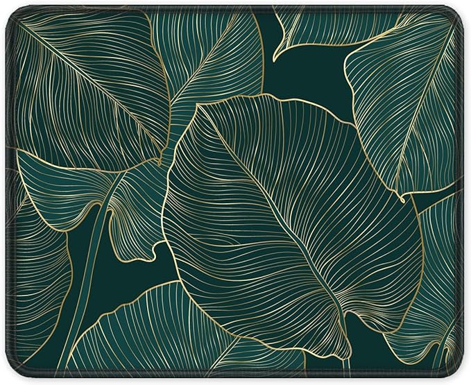 ITNRSIIET Mouse Pad with Stitched Edge Premium Textured Smooth Precise Operation Waterproof Washable Non-Slip Rubber Base Desktop Protection Mat, 10.2×8.3×0.12 inches, Palm Texture
