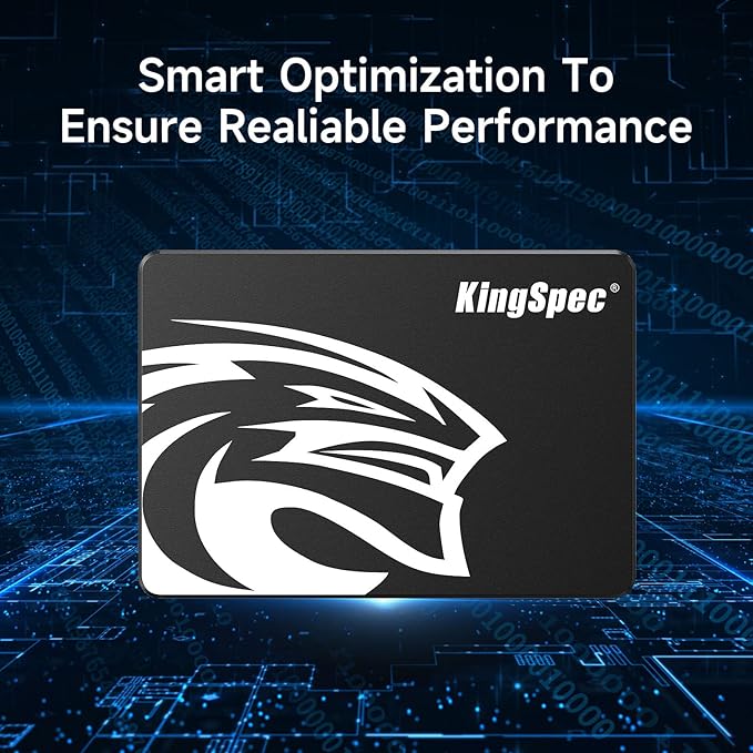 KingSpec 256GB SATA III SSD 6Gb/s, 2.5" SATA SSD with 3D NAND Flash, Internal Solid State Hard Drives, for Laptop and PC Desktop (R/W Speed up to 550/520 MB/s)