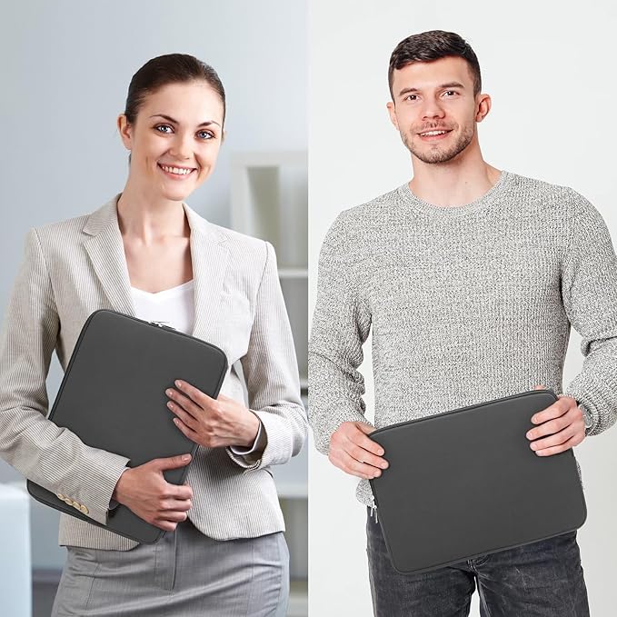 RAINYEAR 14 Inch Laptop Sleeve Protective Case Soft Lining Padded Zipper Cover Carrying Bag Compatible with 14" Notebook Computer Tablet Ultrabook Chromebook (Gray, Upgraded Version)