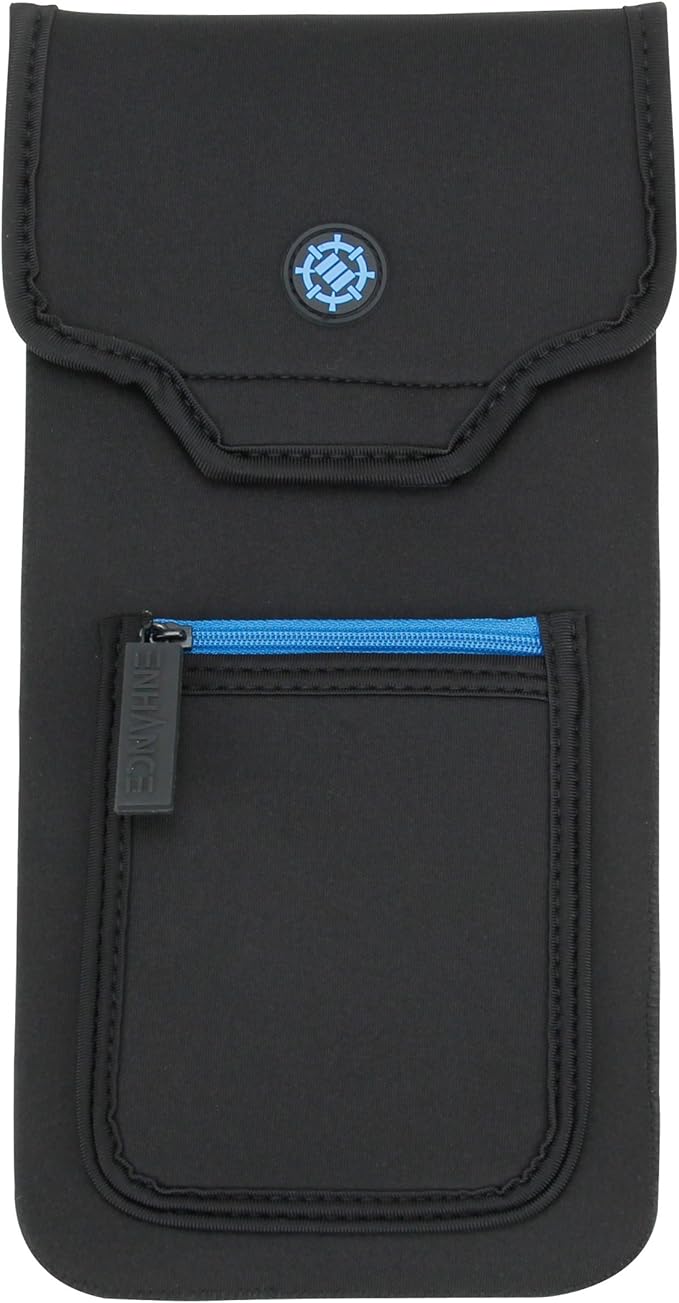 ENHANCE Bluetooth Keyboard Sleeve Case for Logitech K810, Anker, Apple Magic Keyboard (up to 11.5 Inches) with Neoprene Construction, Wireless Mouse Storage & Cable and Charger Pouch
