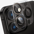 [2 in 1] for iPhone 14 Pro/iPhone 14 Pro Max Camera Lens Protector,Full Protective Metal Ring + HD Tempered Glass Camera Screen Protector Cover Film Accessories, Space Black