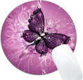 Butterfly Mouse Pad Round Non-Slip Rubber Mousepad Laptop Office Computer Decor Cute Desk Accessories Customized Design Mouse Pad