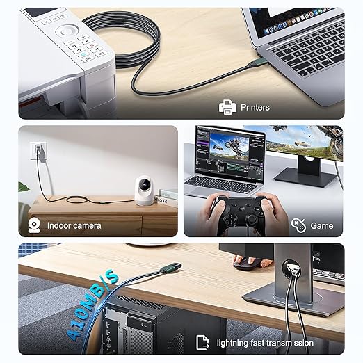 Kumiho 65FT USB 3.0 Extension Cable with Extension Chipsets Signal Booster Active Type A Male to A Female for PlayStation, Xbox, Keyboard, Mouse, USB Flash Drive, Printer, Camera and More
