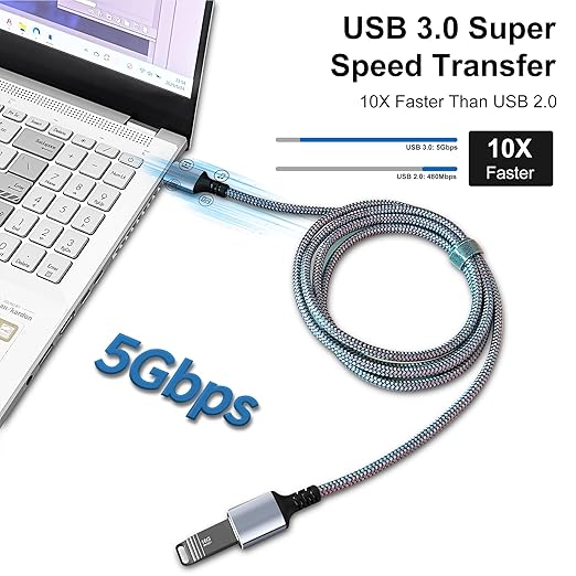 Tan QY USB 3.0 Extension Cable 1.5Ft, USB 3.0 High Speed Extender Cord Type A Male to A Female for PlayStation, Xbox, USB Flash Drive, Hard Drive, Card Reader,Scanner,Printer,Keyboard (Silver, 1.5Ft)