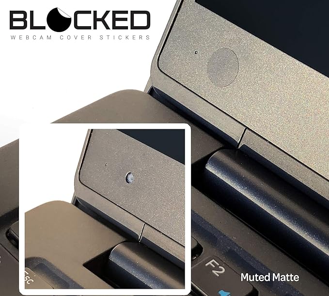 BLOCKED Stackable Webcam/Camera Vinyl Covers | 95 Low-Tack Restickable Webcam Sticker | 5-Sizes | Black 95-Pack (Muted Matte)